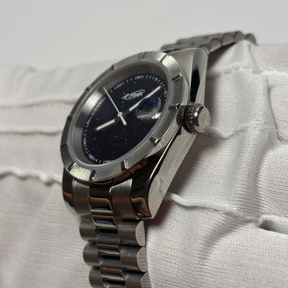 Montre automatique A★Star Azimut en trois-quarts — couronne vissée acier 316L