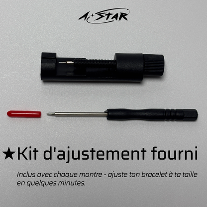 Kit d'ajustement A★Star fourni avec chaque montre — outils de réglage du bracelet